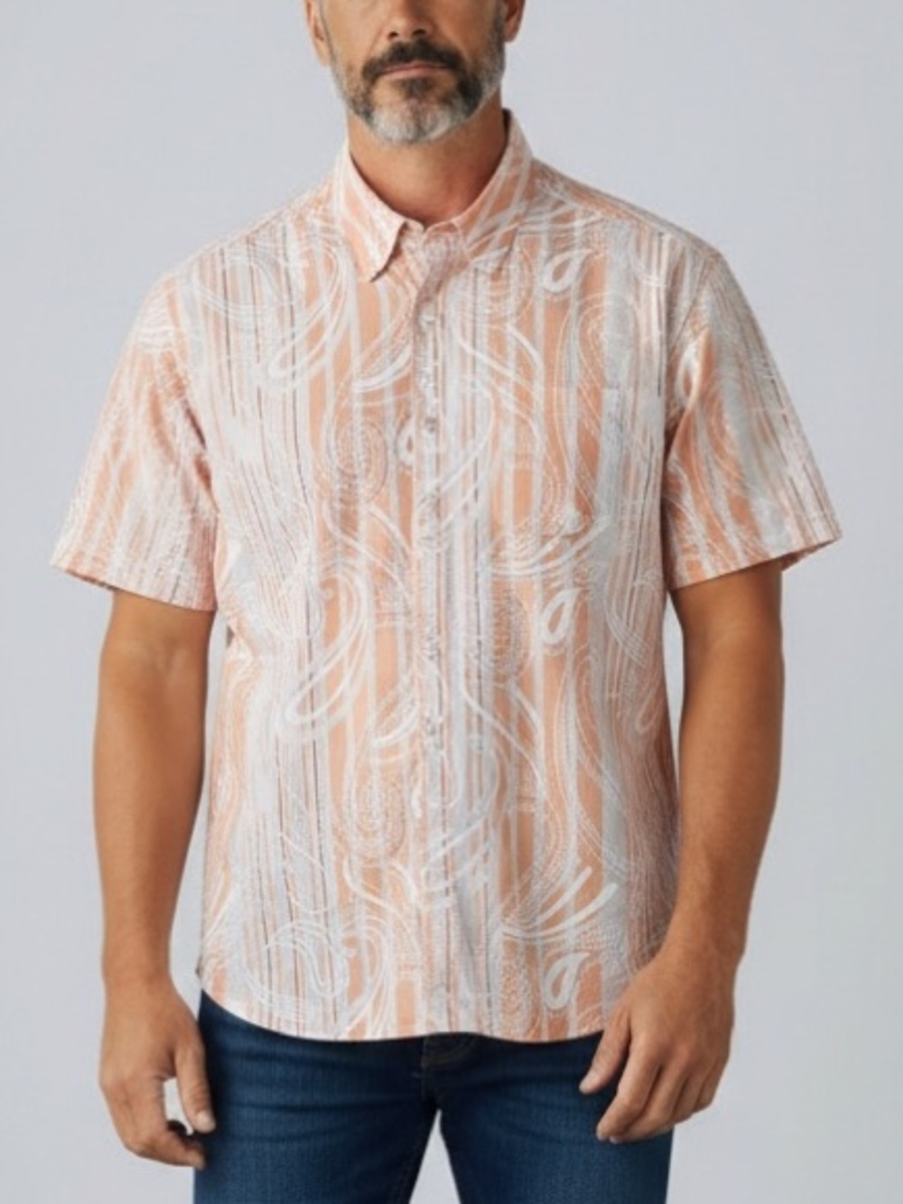 Havanera Hawaiian/Cuban Style Men's Shirt Button Down Linen Blend Size L